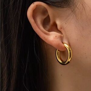 18K Gold Plated Hoop Earrings